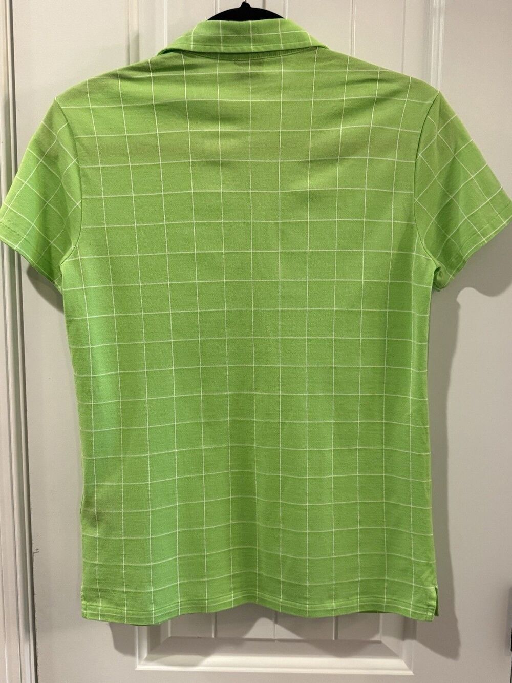 Ralph Lauren Golf Woman' Classic Fit Green White Plaid Polo Shirt S Short Sleeve - Picture 3 of 8